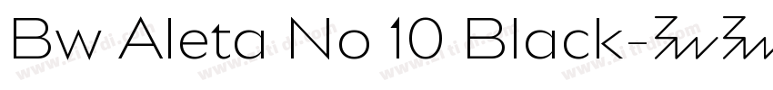 Bw Aleta No 10 Black字体转换